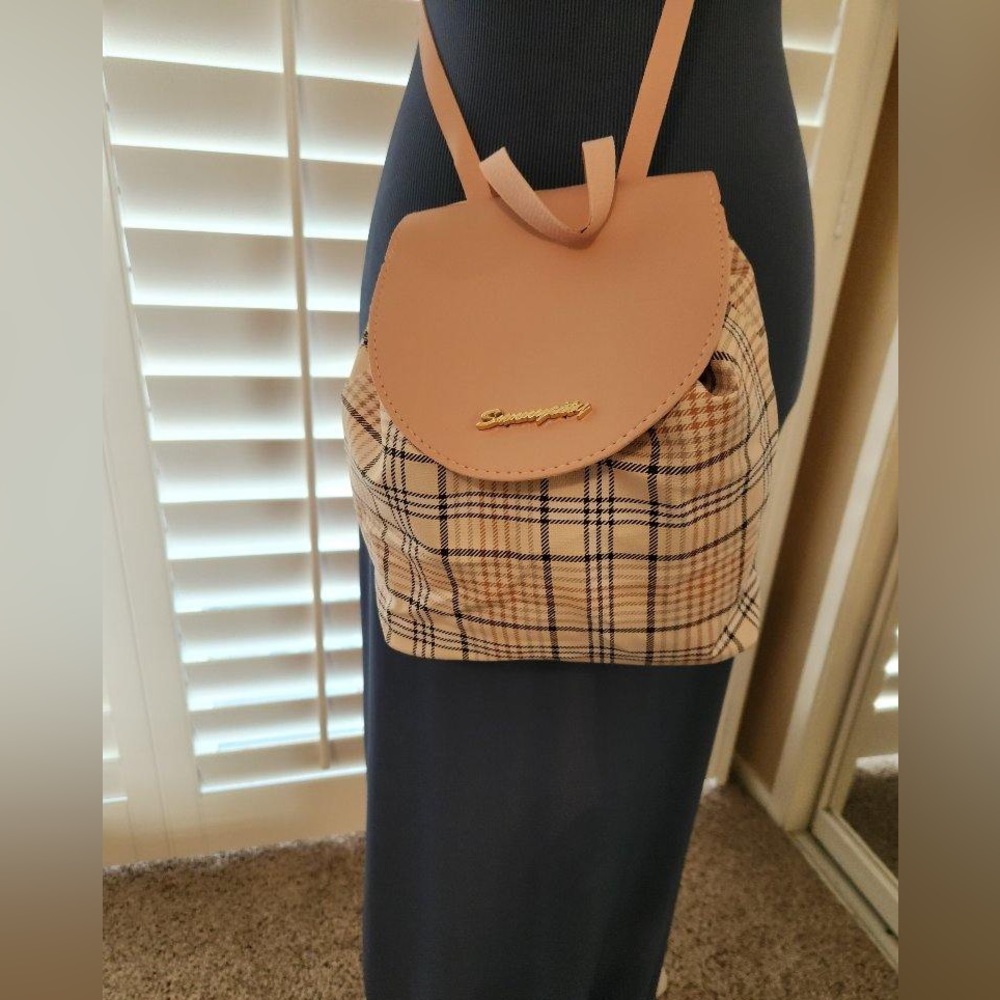 Pink Plaid Shoulder Bag